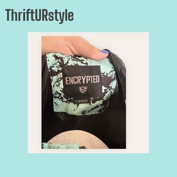 ENCRYPTED‎ NYC retro Y2K HUSTLE tri-color windbreaker Large - Picture 6 of 6